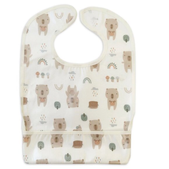 Unisex 3 Pack Stay-Dry Canvas Infant Bib NWT - Picture 3 of 5
